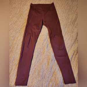 Dark Red Girlfriend Collective Leggings -  Small